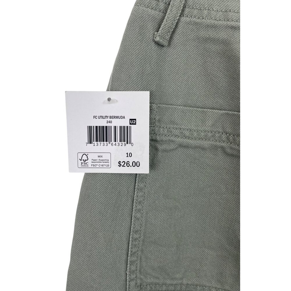Falls Creek Green Denim Bermuda Shorts Womens Size 10 - Picture 7 of 10